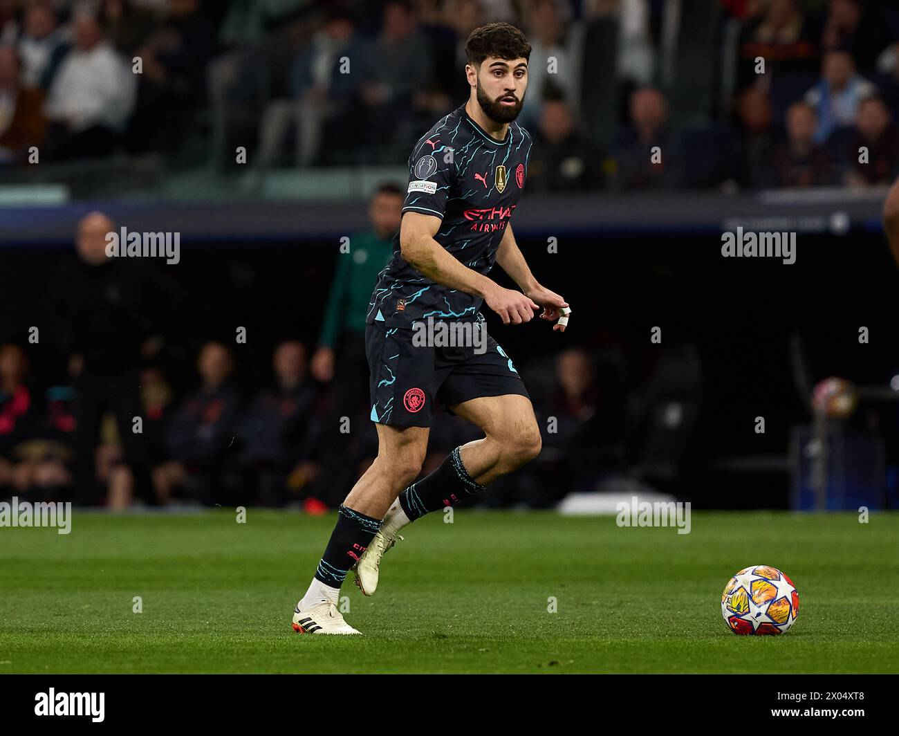 Madrid, Spagna. 09 aprile 2024. Durante i quarti di finale di UEFA Champions League contro il Real Madrid CF e il Manchester City all'Estadio Santiago Bernabeu il 9 aprile 2024 a Madrid, Spagna. (Foto di Gerard Franco/Dax Images) credito: DAX Images/Alamy Live News Foto Stock