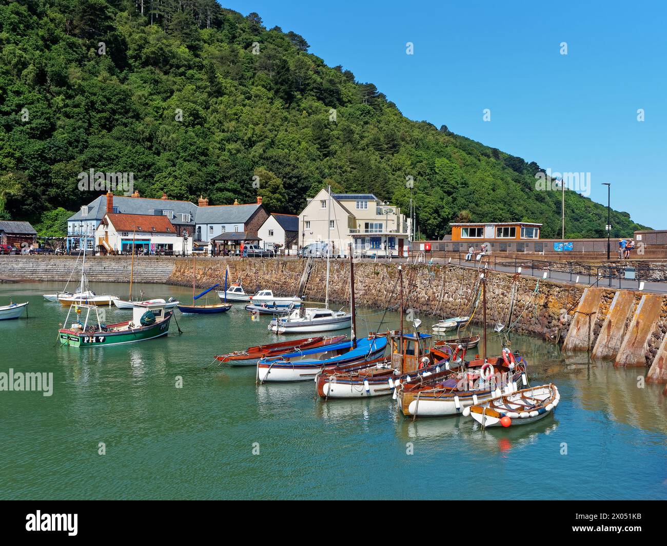 Regno Unito, Somerset, Minehead Harbour. Foto Stock