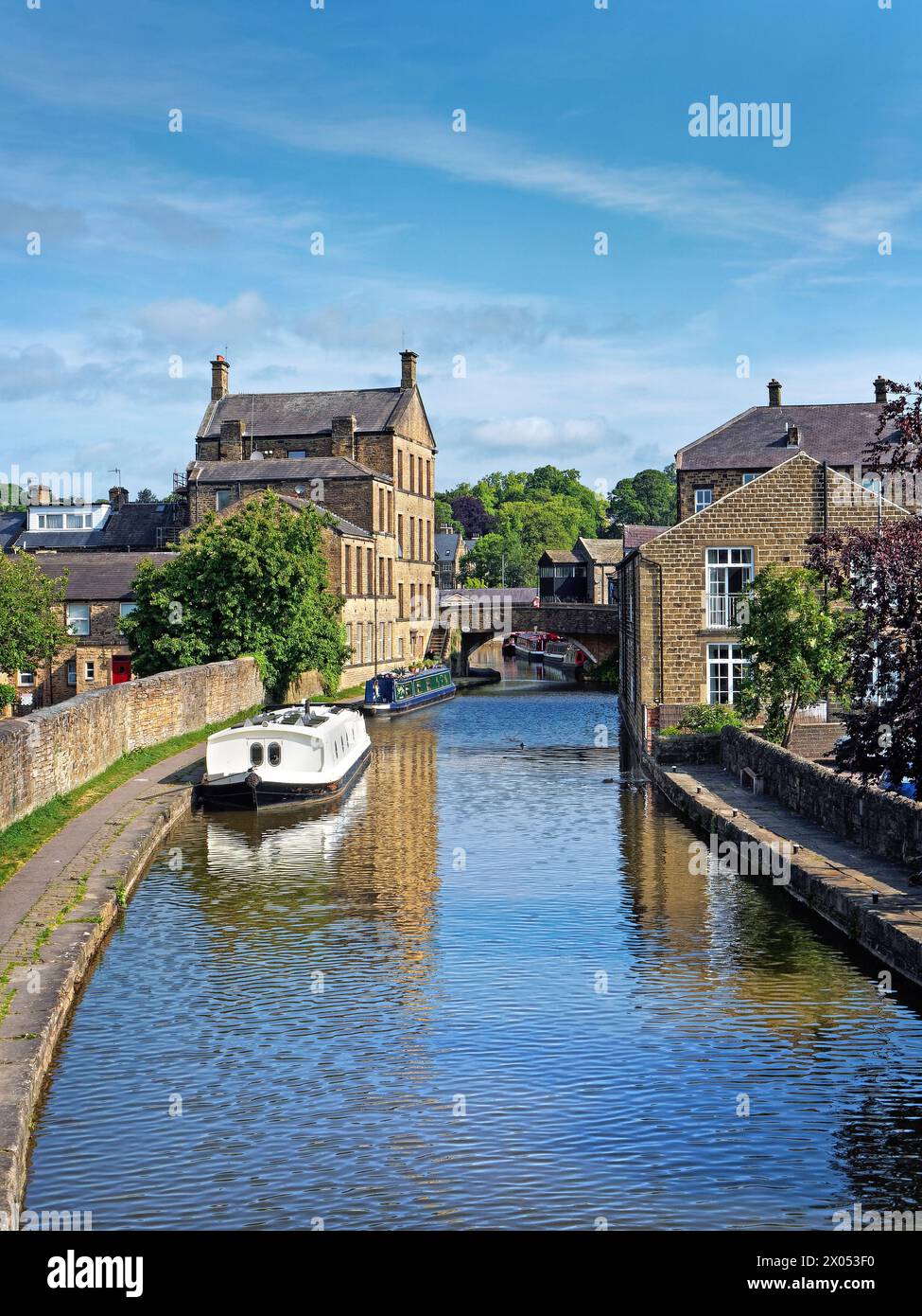 Regno Unito, North Yorkshire, Skipton, Leeds e Liverpool Canal. Foto Stock