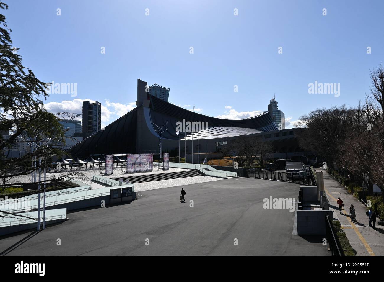 Yoyogi National Gymnasium (stadio) nel parco Yoyogi - Jinnan, Shibuya City, Tokyo, Giappone - 1 marzo 2024 Foto Stock