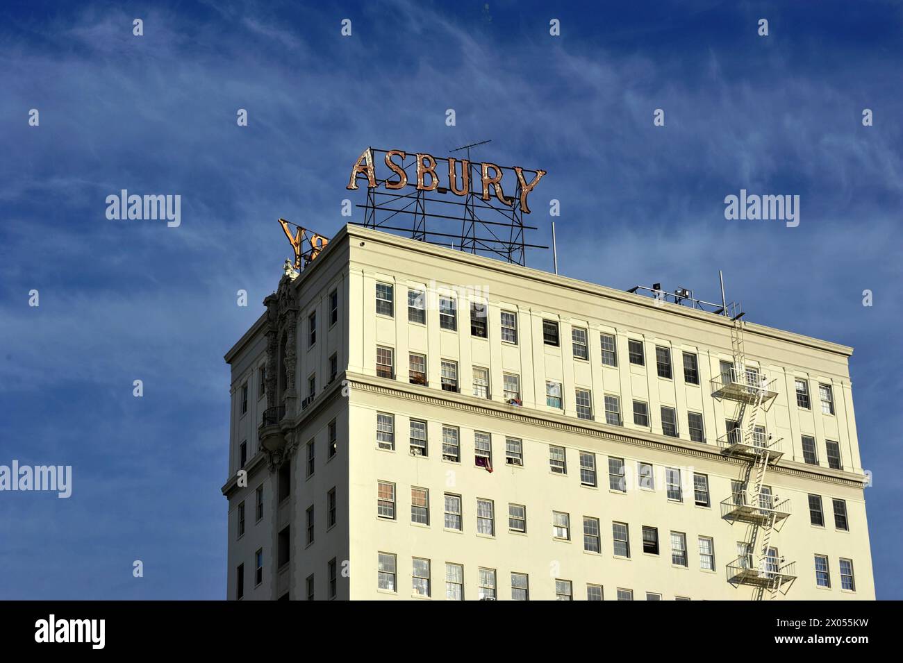 Art deco, architettura, dettaglio, Asbury, appartamenti, edificio, Los Angeles, California, Stati Uniti Foto Stock