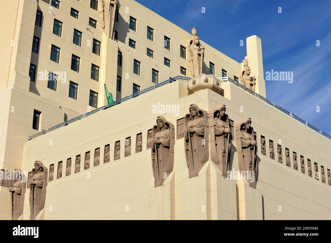 Art deco, architettura, dettaglio, Elks Lodge, edificio, Los Angeles, California, Stati Uniti Foto Stock
