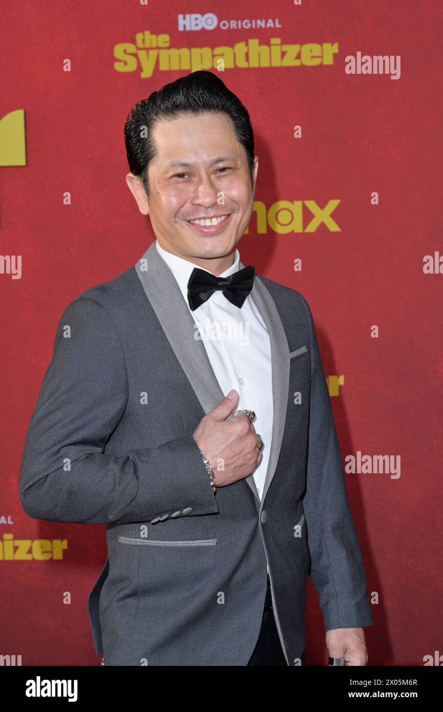 Los Angeles, Stati Uniti. 09 aprile 2024. LOS ANGELES, STATI UNITI. 9 aprile 2024: Tien Pham alla prima della serie HBO "The Sympathizer" al Paramount Theatre. Crediti fotografici: Paul Smith/Alamy Live News Foto Stock