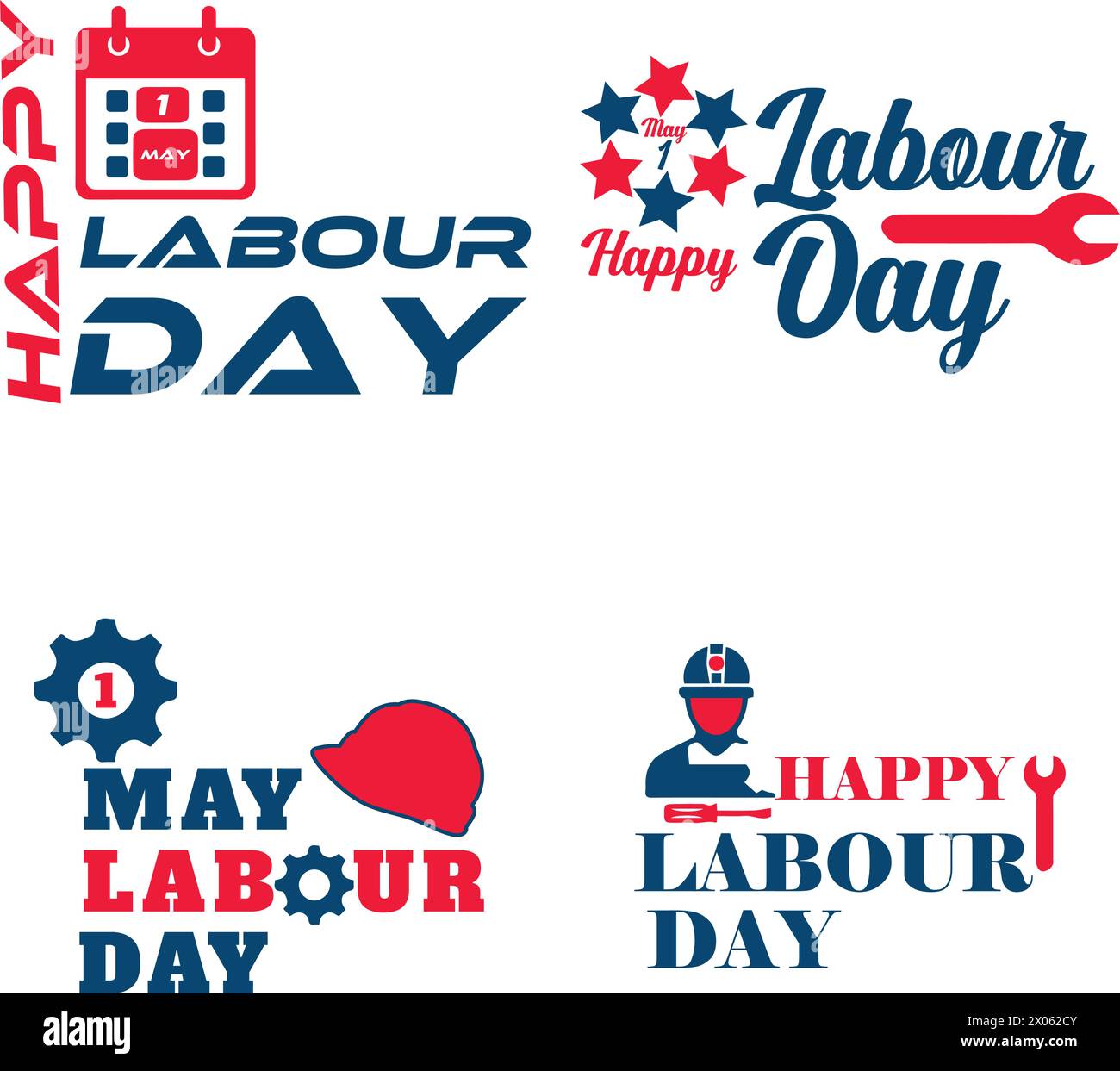 il carattere labor day è modificabile Illustrazione Vettoriale