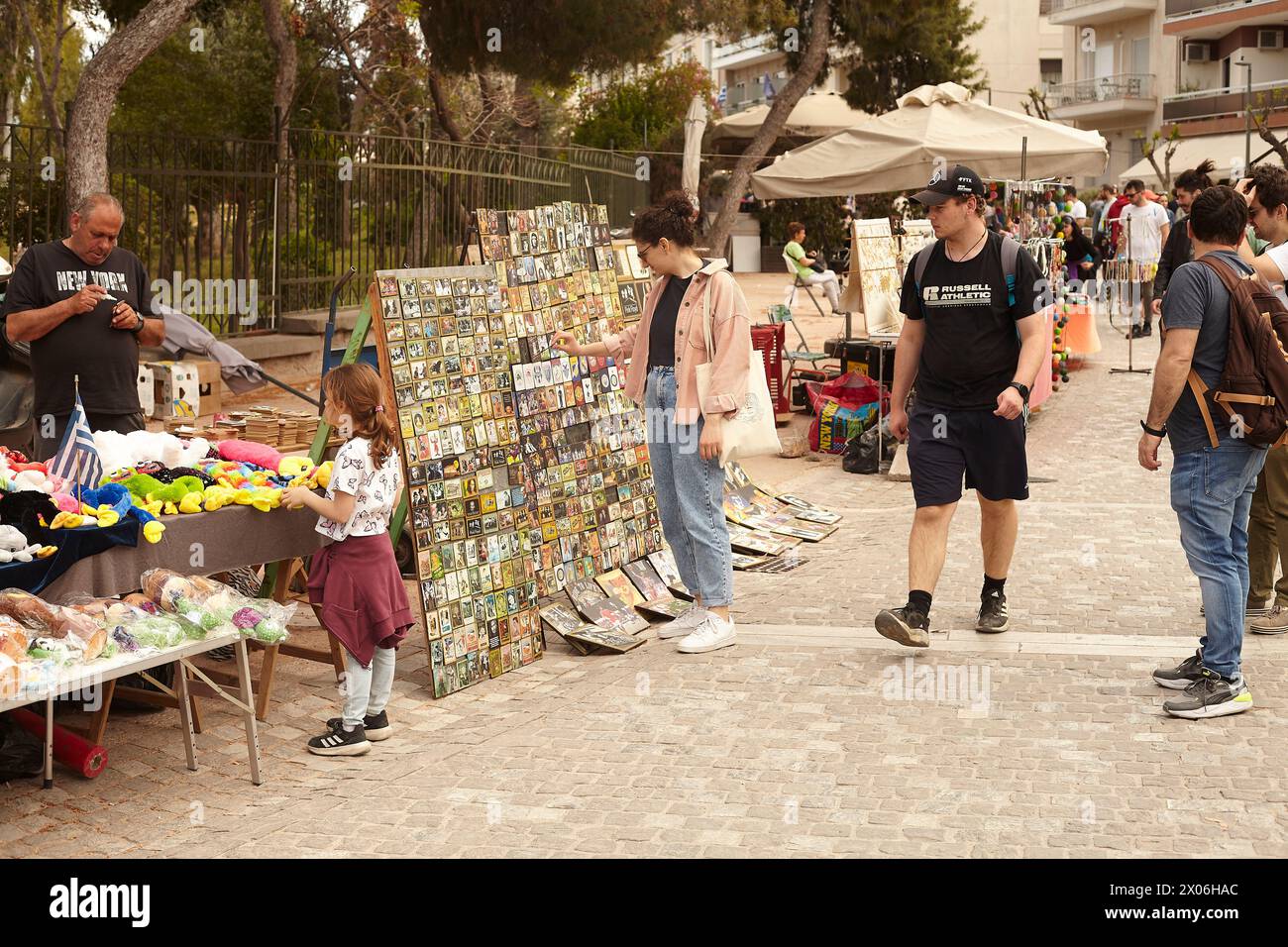 Thissio Street Market, thiseio Foto Stock