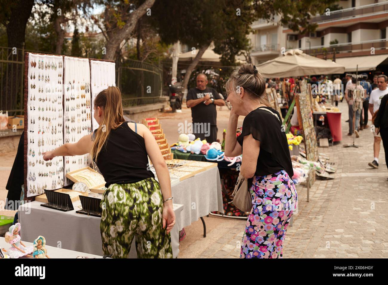 Thissio Street Market, thiseio Foto Stock