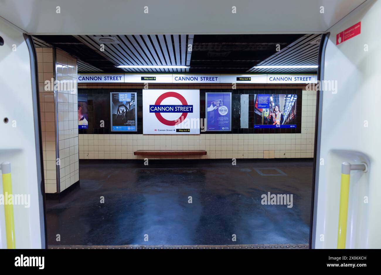 Metropolitana di Cannon Street, metropolitana, stazione della metropolitana nella City di Londra Foto Stock