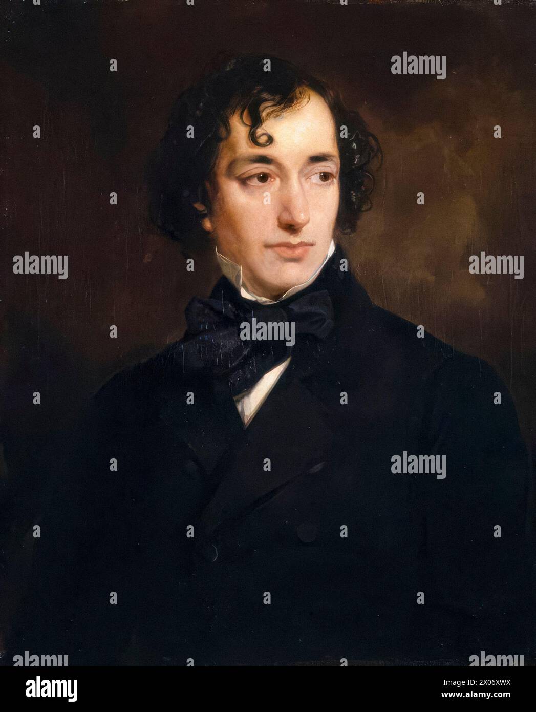 Benjamin Disraeli, i conte di Beaconsfield (1804-1881), due volte primo ministro del Regno Unito 1868 e 1874-1880, ritratto a olio su tela di Sir Francis Grant, 1851-1852 Foto Stock
