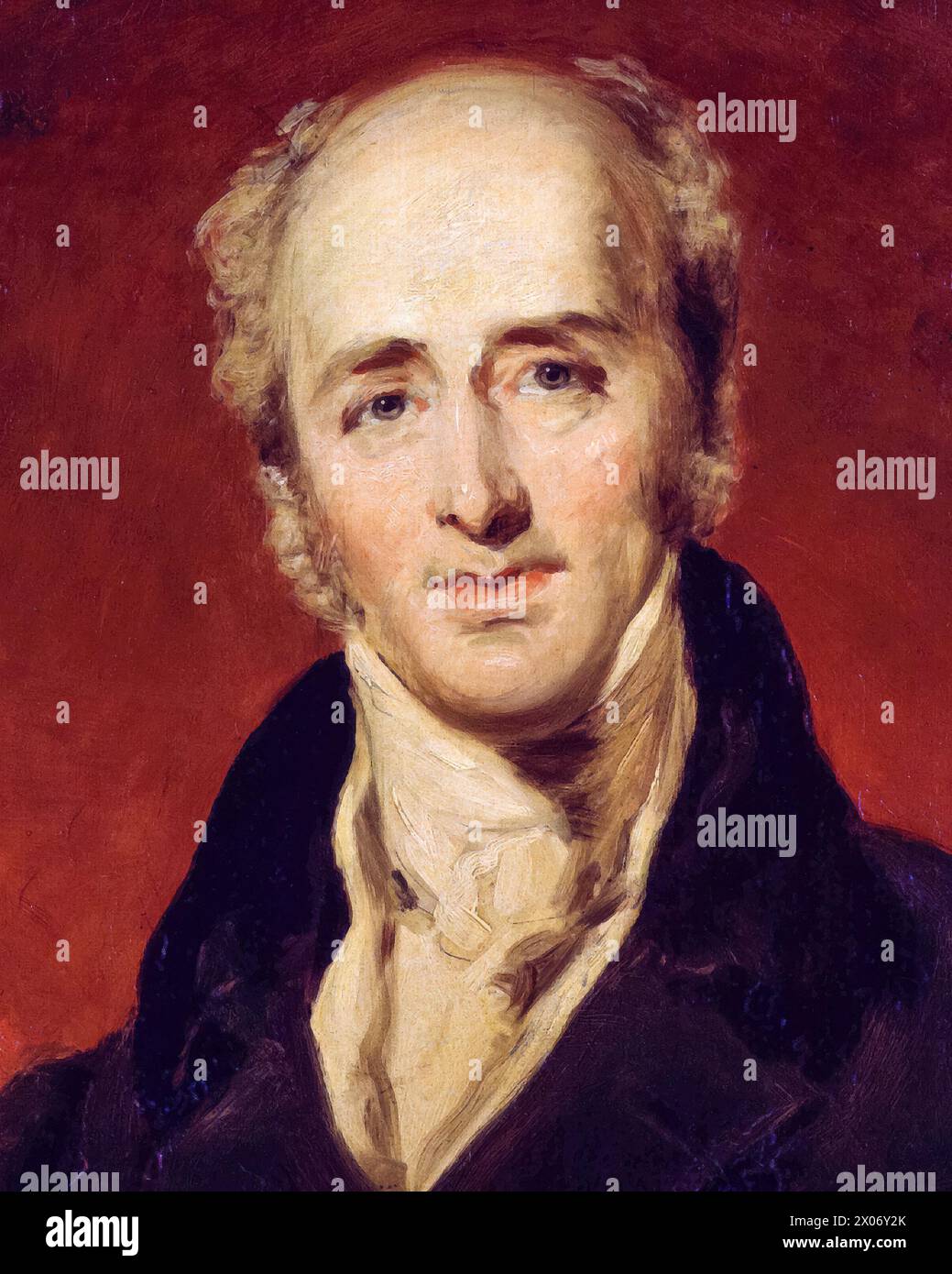 Charles Grey, II conte Grey (1764-1845), noto come "visconte Howick", politico Whig e primo ministro del Regno Unito 1830-1834. Omonimo di 'Earl Grey Tea', ritratto a olio su tela in onore di Sir Thomas Lawrence, circa 1850 Foto Stock