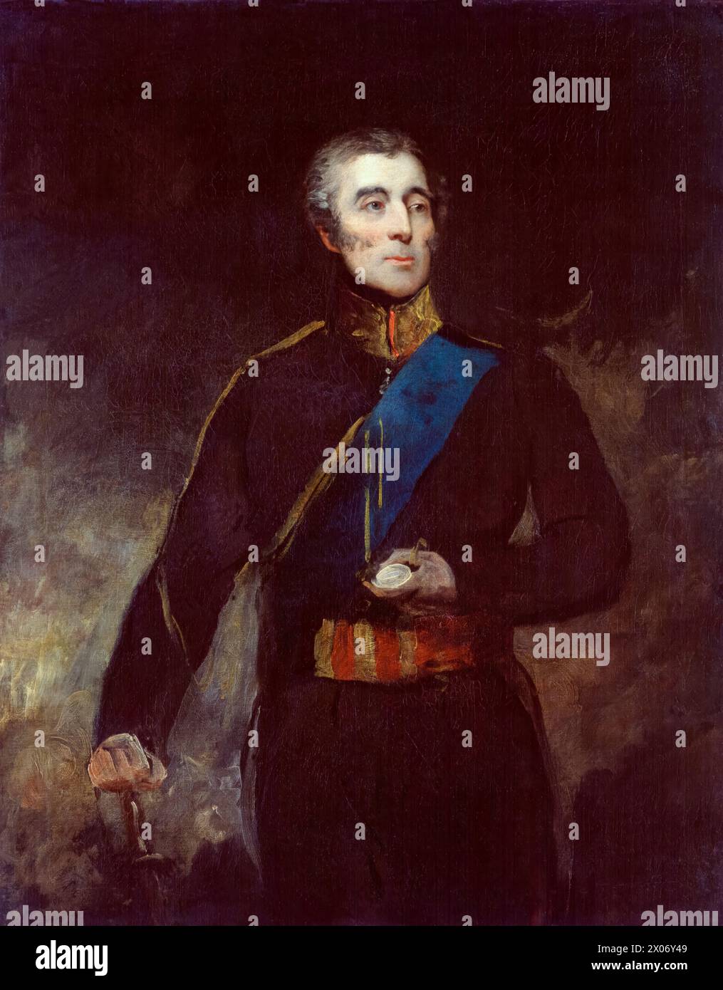 Arthur Wellesley, i duca di Wellington, (1769-1852), ritratto a olio su tela di John Jackson, 1830-1831 Foto Stock