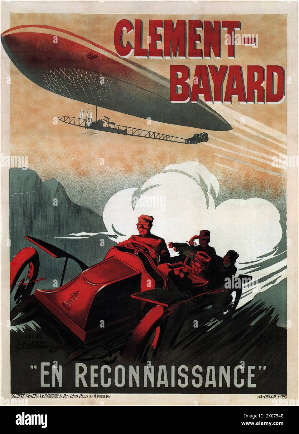 Clement-Bayard. 1915 - poster pubblicitario Foto Stock