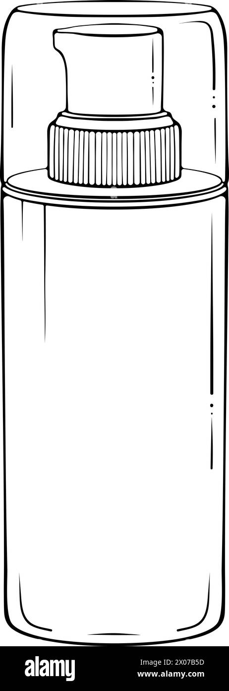 Flacone cosmetico con linea dispenser ART Illustrazione Vettoriale