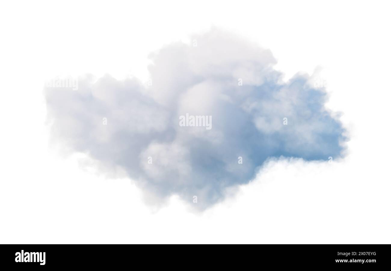 Soft cloud isolato, rendering 3D. Illustrazione 3D. Foto Stock