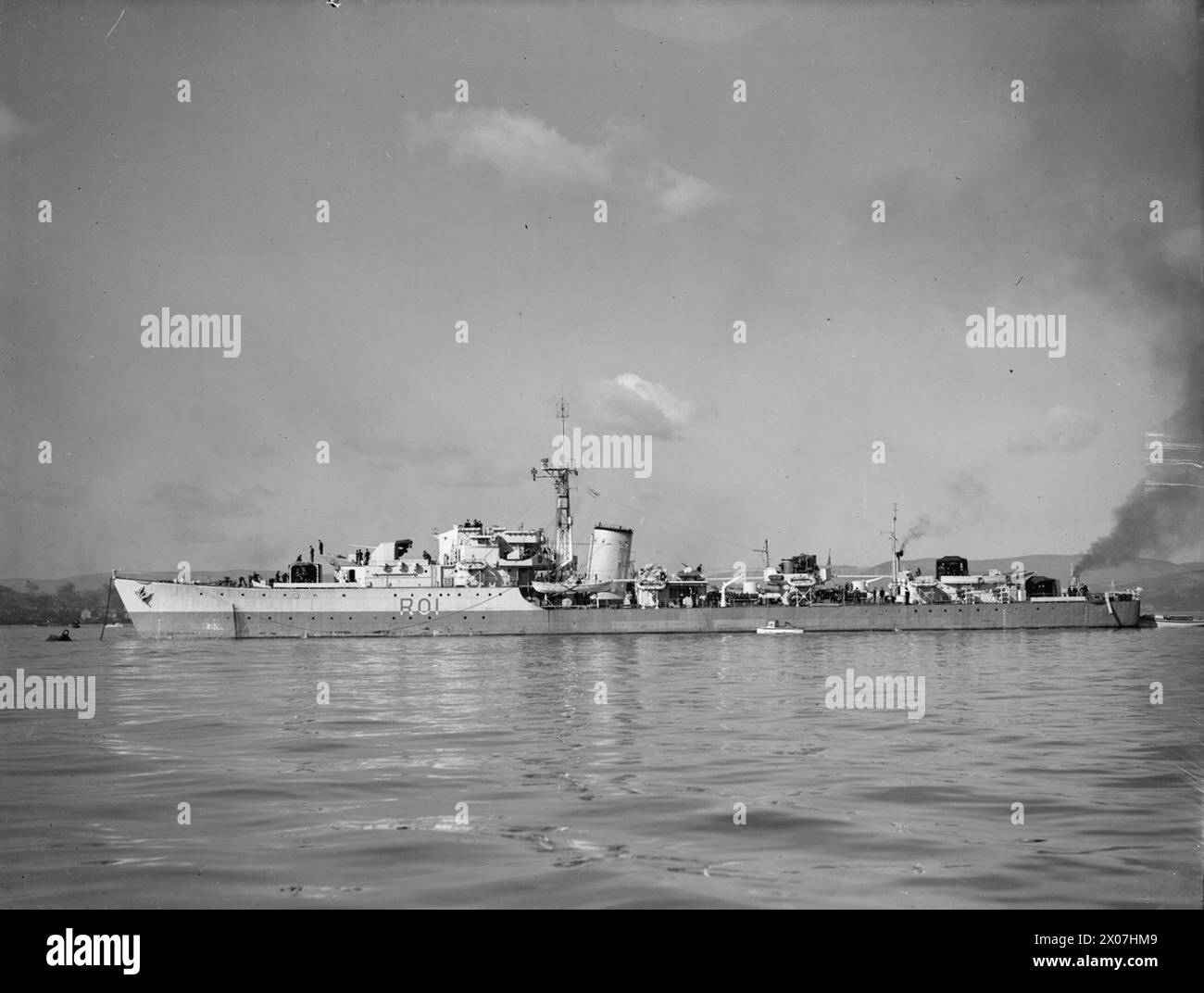 La HMS Caprice, un cacciatorpediniere classe C, è registrata a Greenock il 31 marzo 1944. Foto Stock