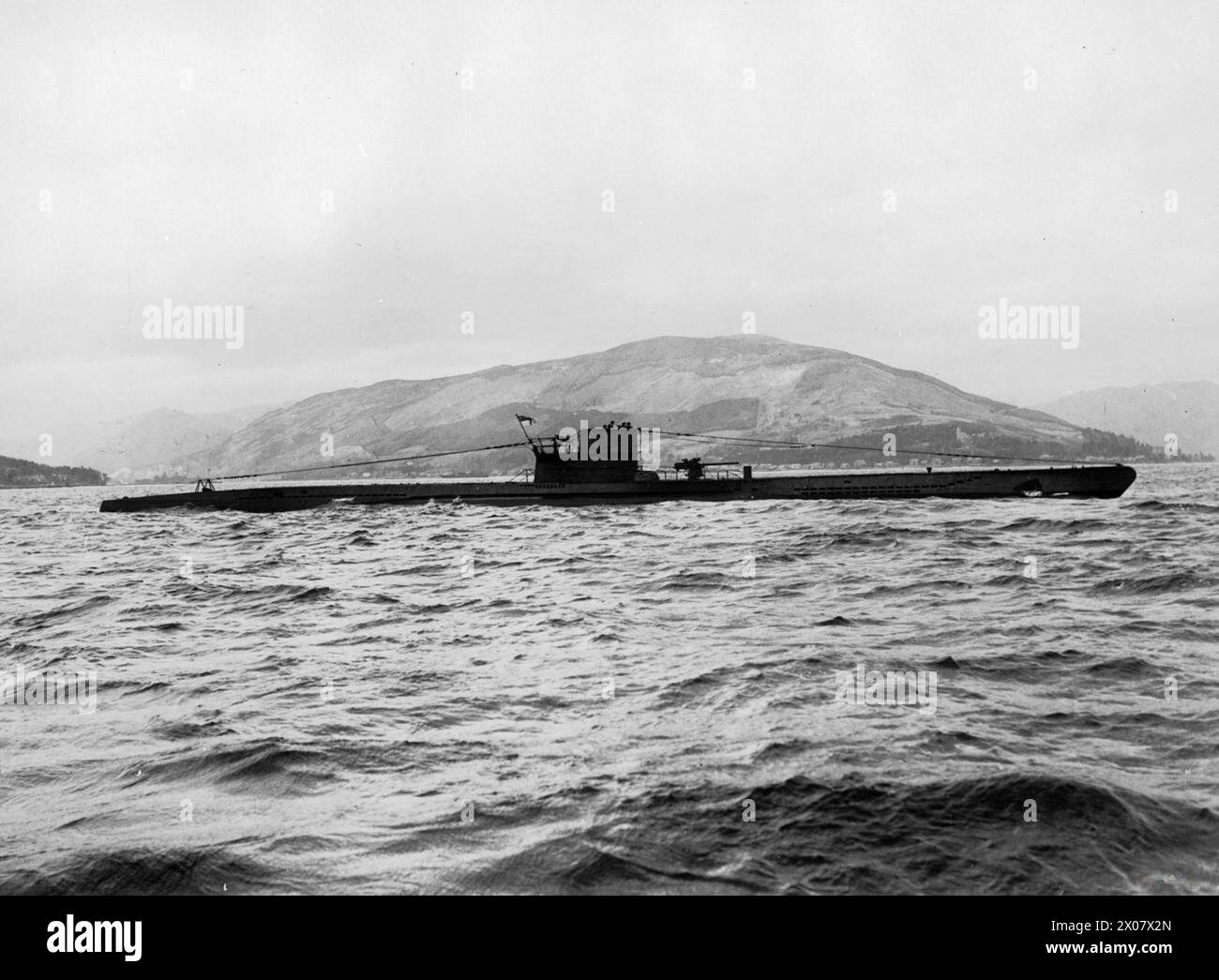 HMSM Graph è in corso in superficie, operando come nave della Royal Navy che conduce operazioni marittime. Foto Stock