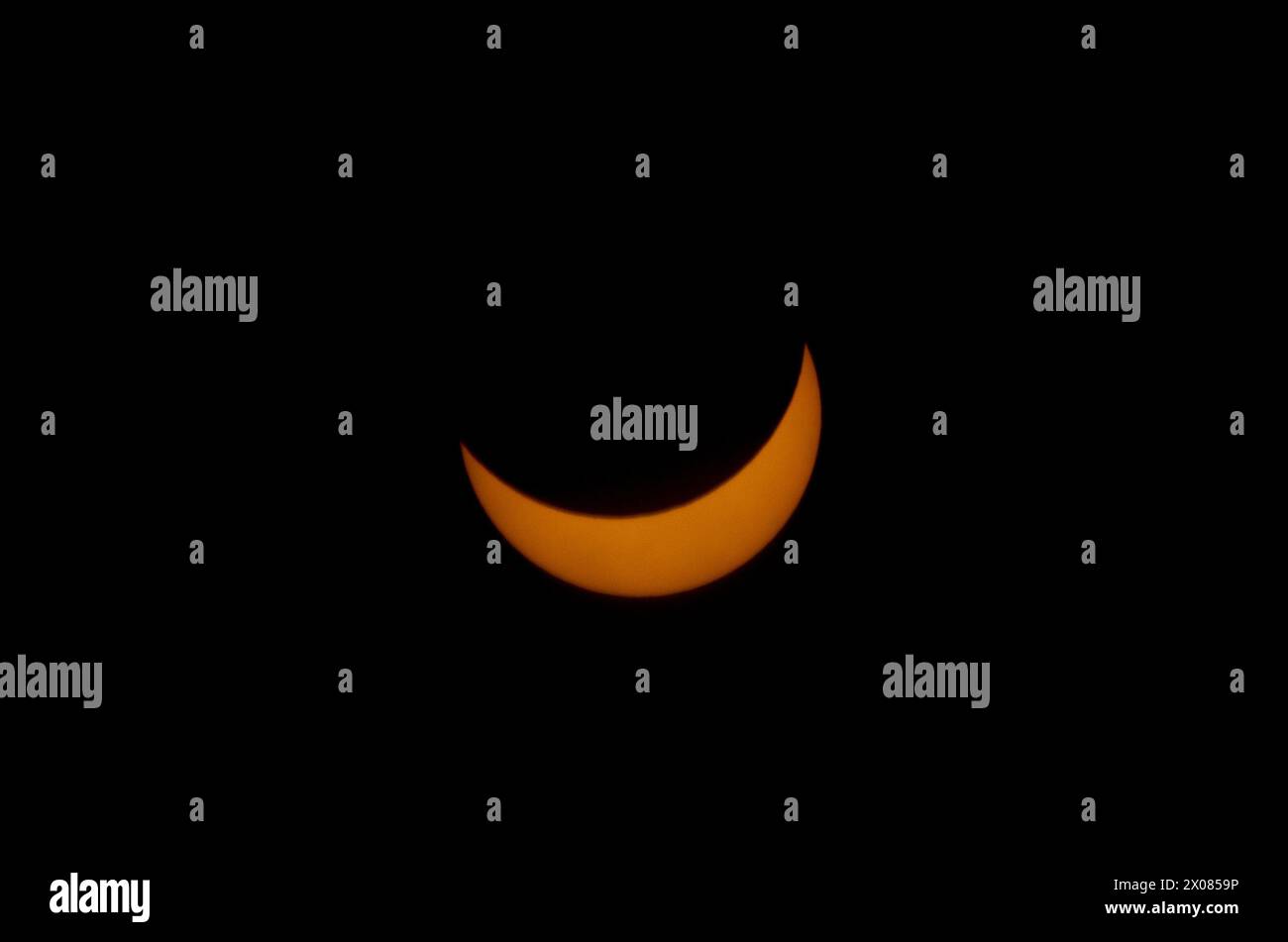 Solar Total Eclipse 2024 di Plattsburgh New York Foto Stock