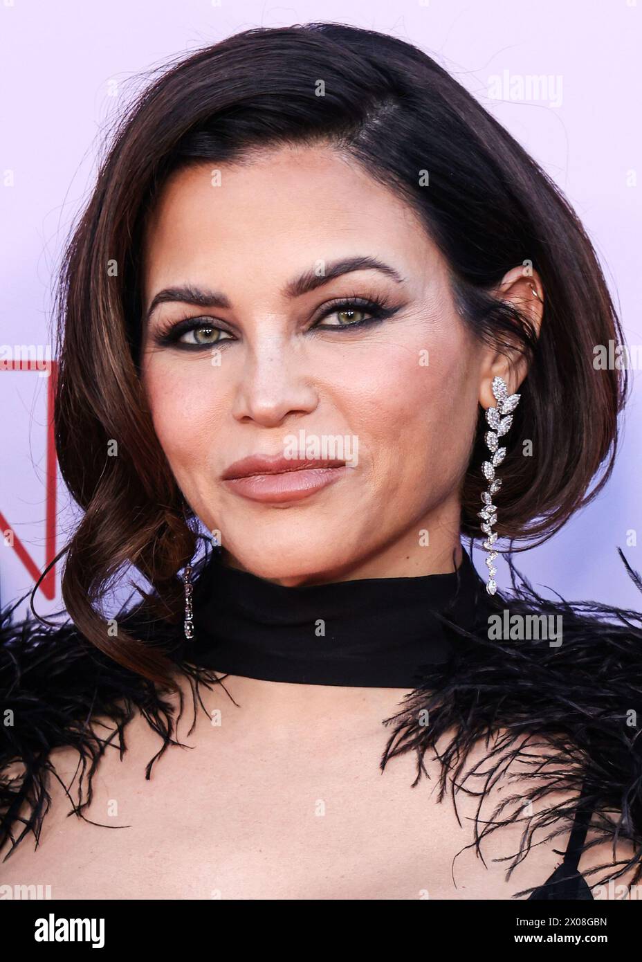 BEVERLY HILLS, LOS ANGELES, CALIFORNIA, USA - 09 APRILE: Jenna Dewan arriva ai Fashion Trust U.S. Awards 2024 tenutosi in una residenza privata il 9 aprile 2024 a Beverly Hills, Los Angeles, California, Stati Uniti. (Foto di Xavier Collin/Image Press Agency) Foto Stock