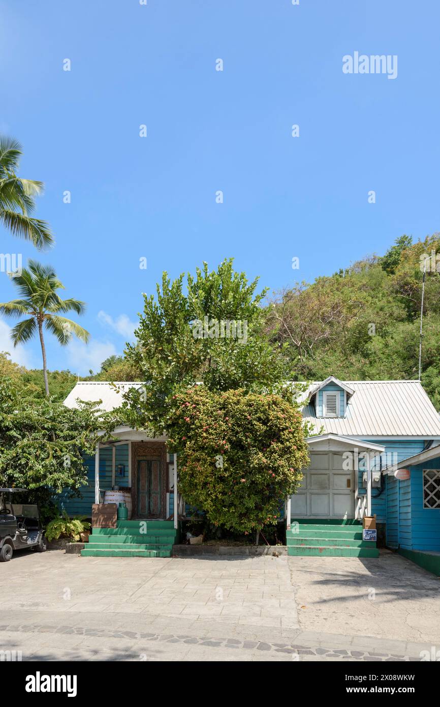 Mustique Great General Store a Lovell Village, Britannia Bay, Mustique Island, St Vincent e Grenadine, Caraibi Foto Stock