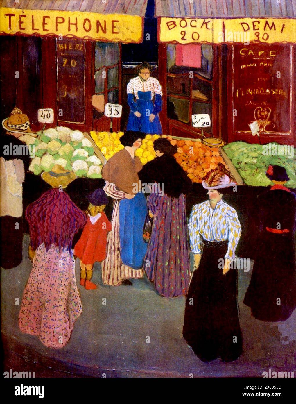 Felix Vallotton - al mercato - 1887 Foto Stock