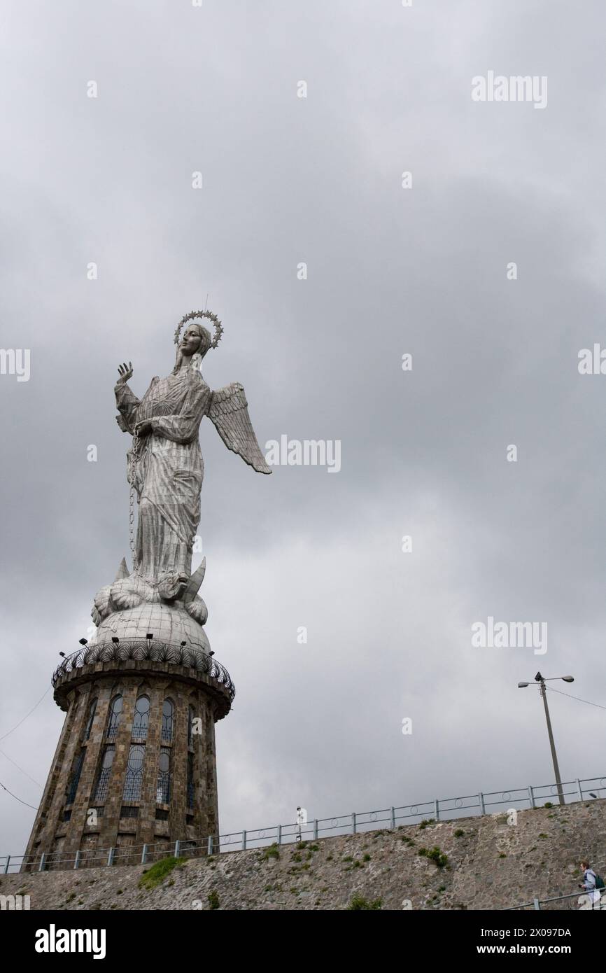 Monumento della Madonna a El Panecillo, Quito Ecuador Sud America Foto Stock