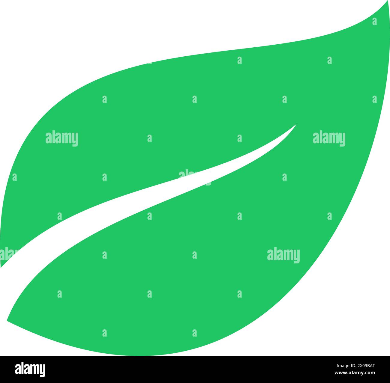 Icona della foglia verde come simbolo ecologico per il web design Illustrazione Vettoriale