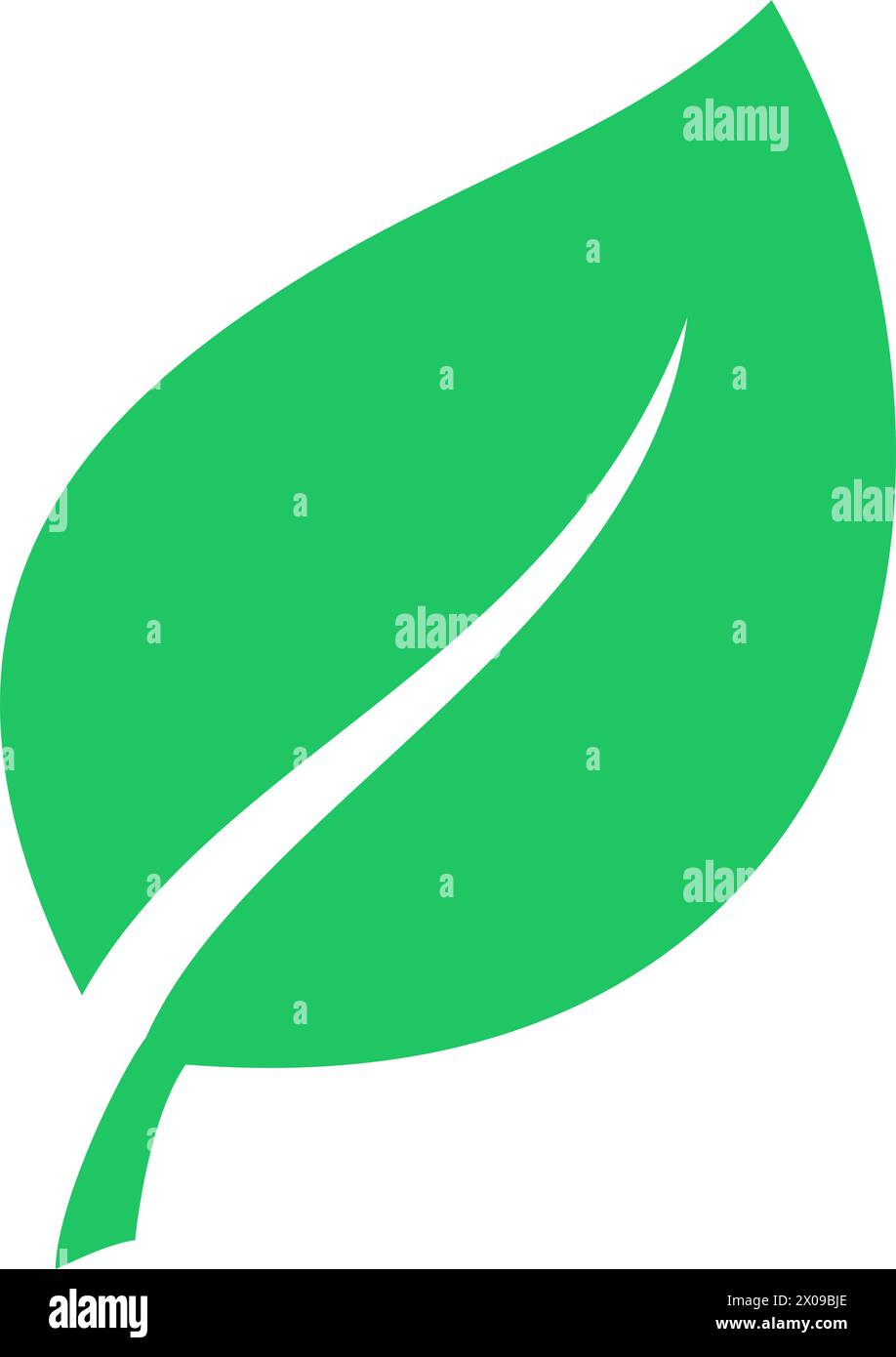 Icona a foglia verde come simbolo ecologico Illustrazione Vettoriale