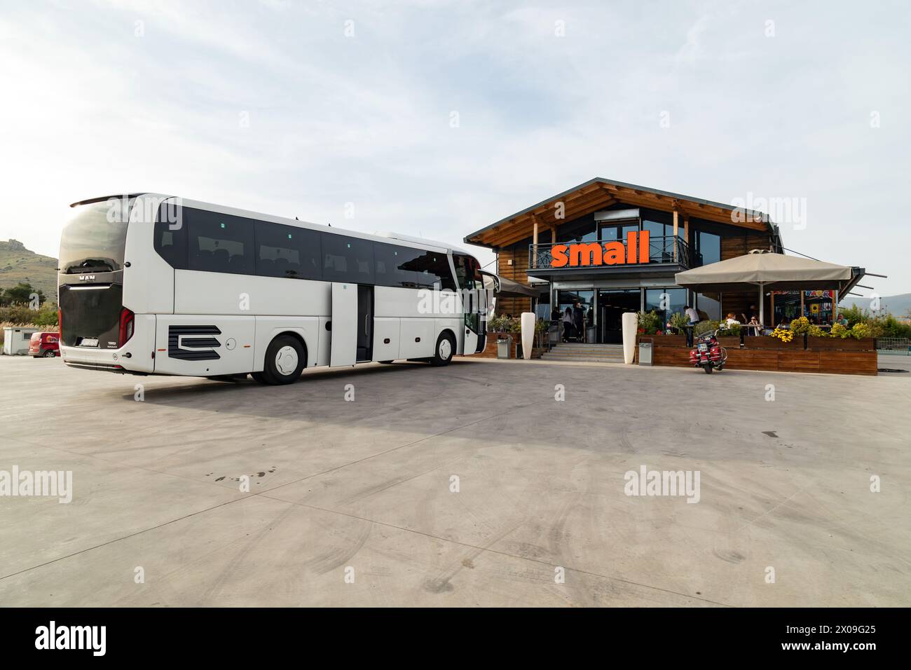 Piccola stazione di servizio, Grecia Foto Stock