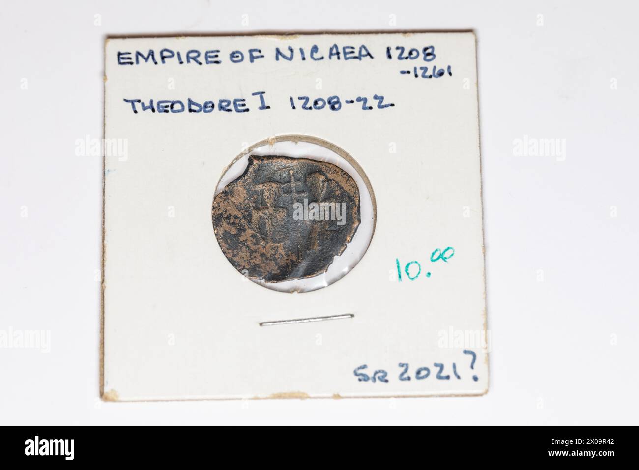 Moneta dell'Impero di Nicea Teodoro i, 1208-1222. Foto Stock