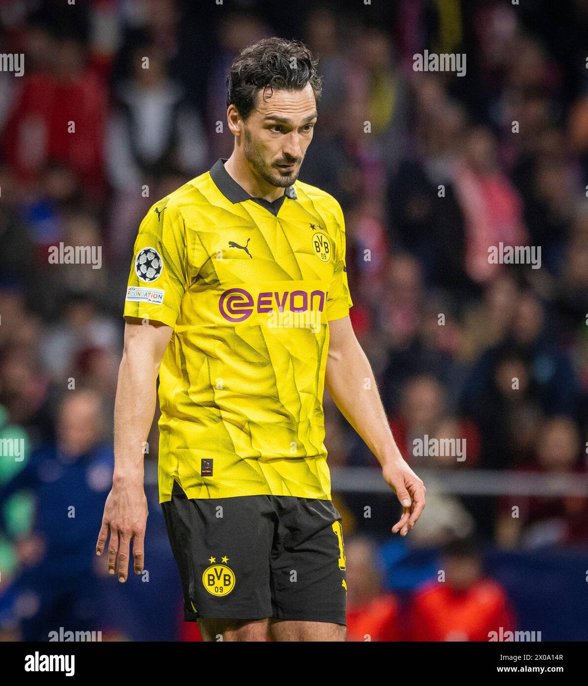 Madrid Spagna. 10 aprile 2024. Mats Hummels (BVB) Atletico Madrid - Borussia Dortmund 10.04.2024 crediti: Moritz Muller/Alamy Live News Foto Stock