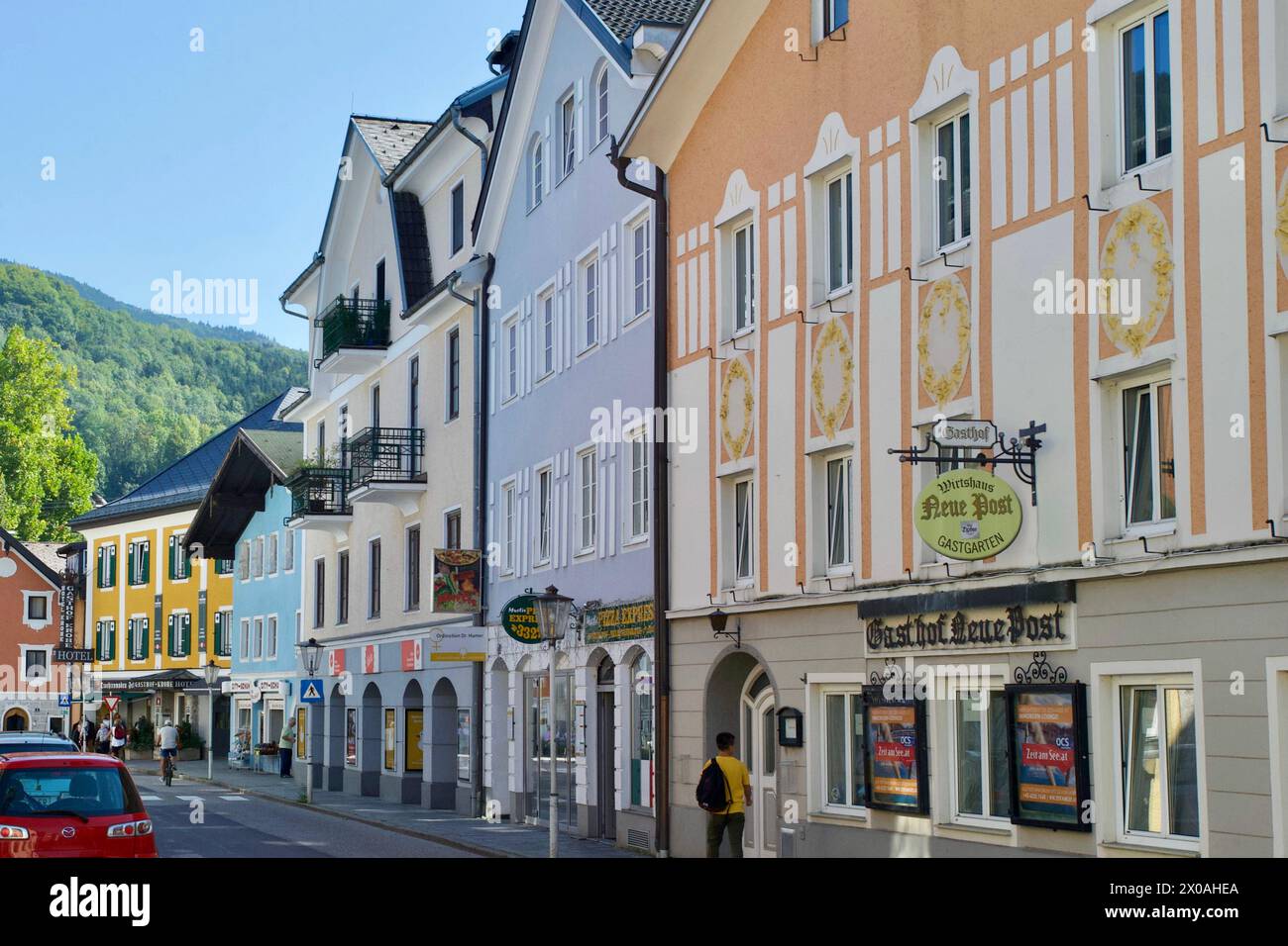 Rainerstraße, Mondsee, Austria. Foto Stock