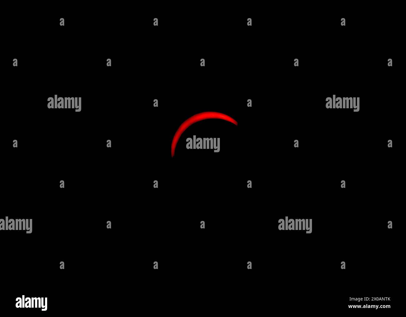 Solar Eclipse Erie Pennsylvania 8 aprile 2024 totale Foto Stock