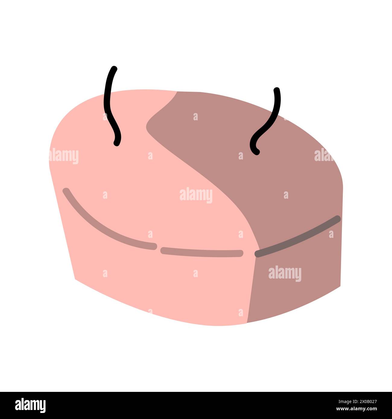 Candela alla moda disegnata a mano. Concetto fatto a mano. Può essere utilizzato per striscioni, etichette o poster. Illustrazione Vettoriale