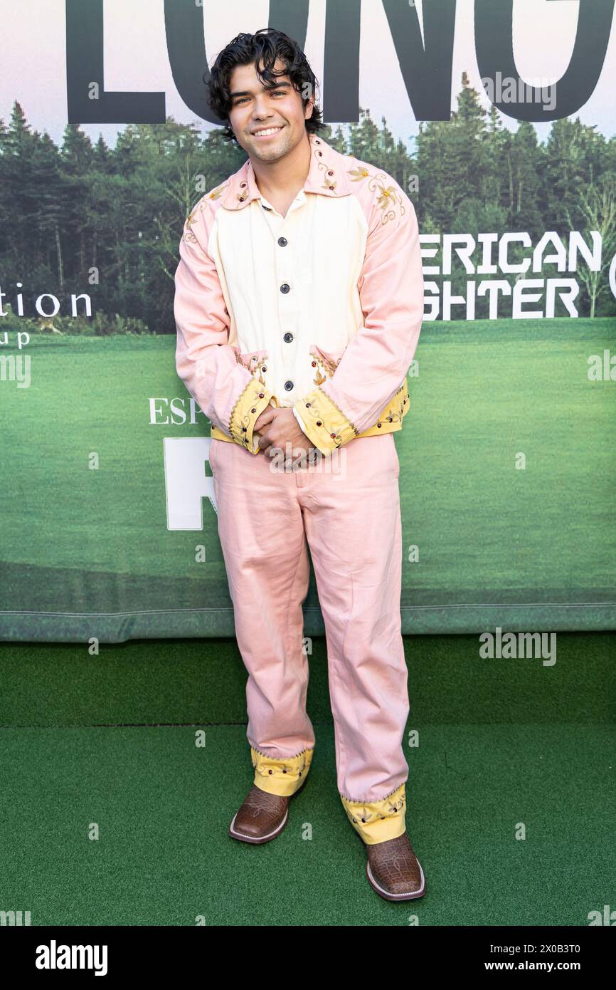 Hollywood, Stati Uniti. 10 aprile 2024. Miguel Angel Garcia partecipa agli arrivi di "The Long Game" al Ricardo Montalban Theatre di Hollywood, CALIFORNIA, il 10 aprile 2024. (Foto di Corine Solberg/SipaUSA) credito: SIPA USA/Alamy Live News Foto Stock