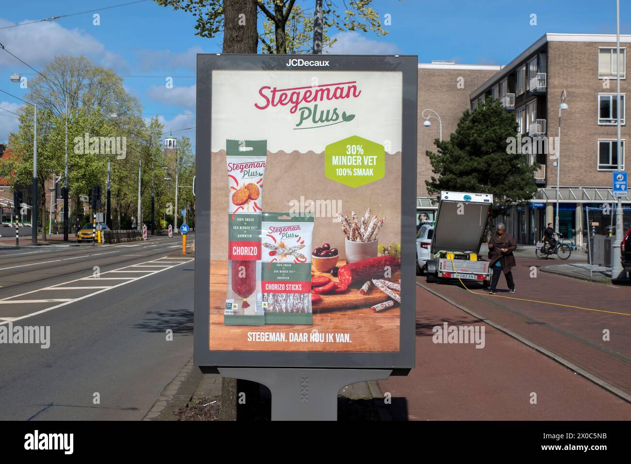 Billboard Stegeman Plus ad Amsterdam Paesi Bassi 10-4-2024 Foto Stock