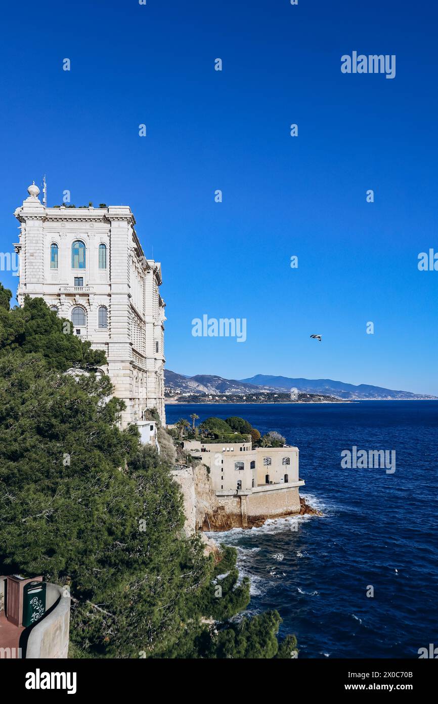 Vista del Museo Oceanografico di Monaco Foto Stock