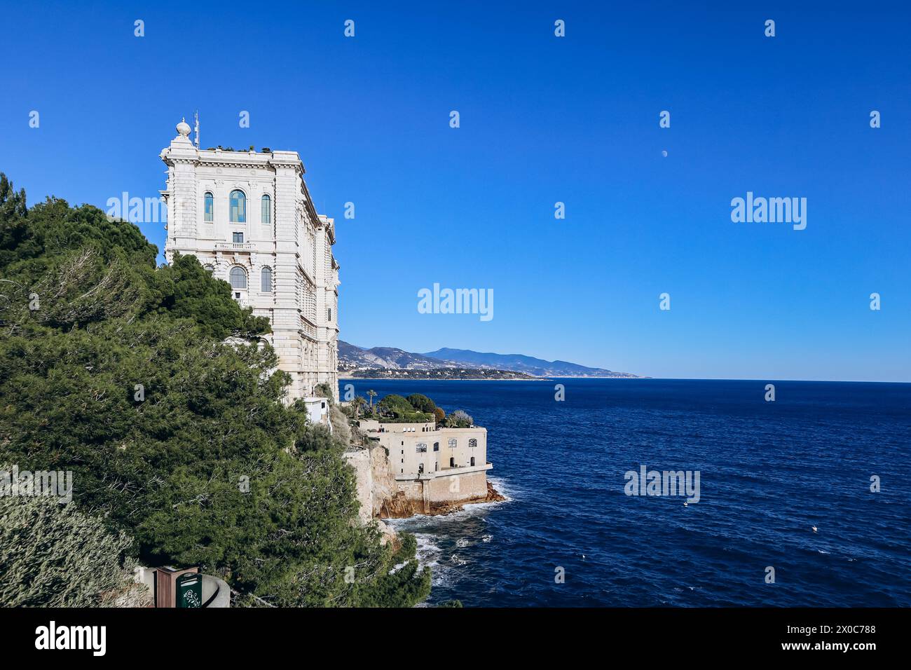 Vista del Museo Oceanografico di Monaco Foto Stock