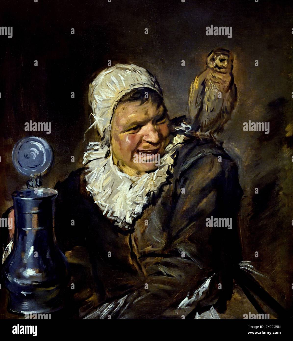 Malle Babbe "The Crazy Barbara" - 1633 Frans Hals, 1582-1666, Anversa- Haarlem, olandese, Paesi Bassi, XVII secolo, secolo d'oro olandese (dipinse vivaci, talvolta anche allegri, ritratti di persone di tutti i livelli della società, persone importanti, bambini cattivi e persino ubriachi o persone dichiarate pazze). Foto Stock