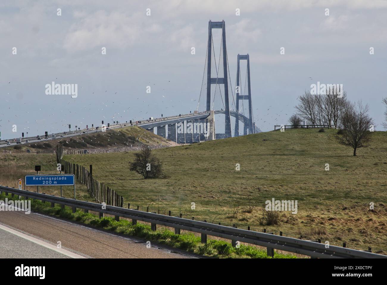 Il Great Belt Bridge Danimarca aprile 2024 Foto Stock