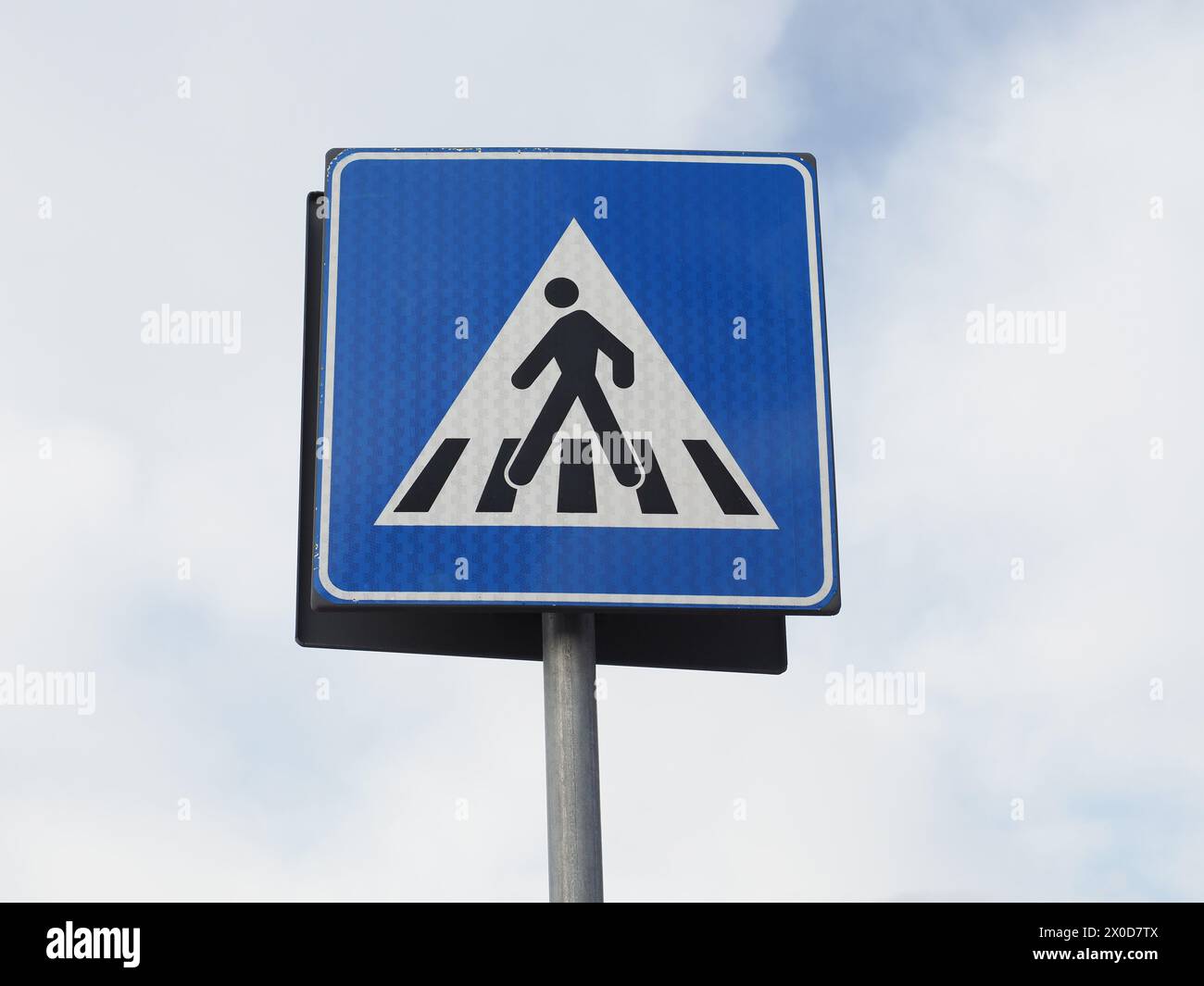 Segnali stradali, Zebra Crossing Traffic Sign Foto Stock