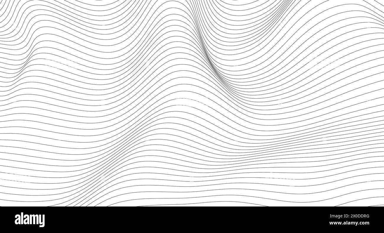 Illustrazione vettoriale del motivo delle linee nere su sfondo bianco. Illustrazione Vettoriale