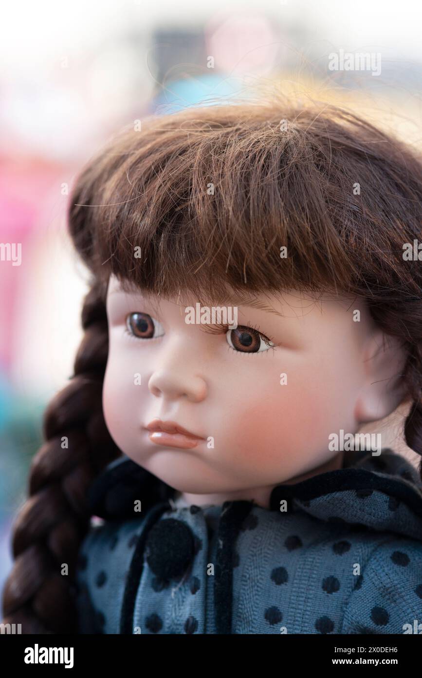 Testa di bambola con Sulky Foto Stock