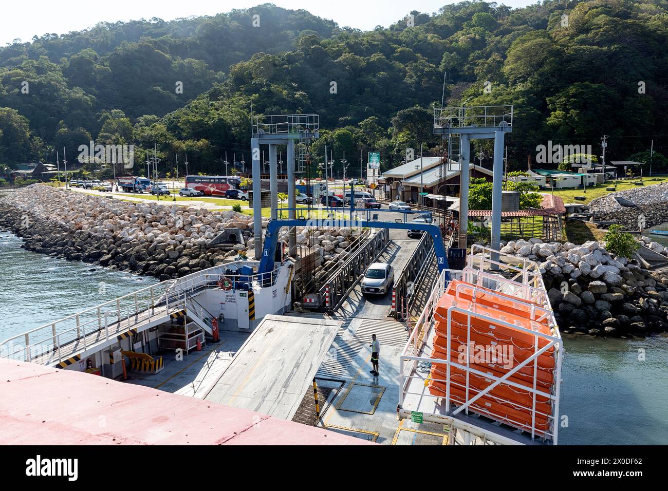 Traghetto da Paquera a Puntarenas, Costa Rica Foto Stock