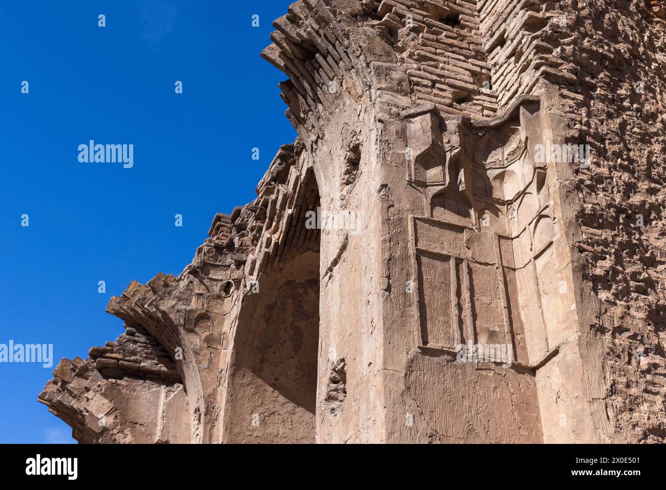Antiche mura di Gur-e-Amir, è un mausoleo del conquistatore turco-mongolo Tamerlano a Samarcanda, Uzbekistan. Eretto su iniziativa e a spese Foto Stock