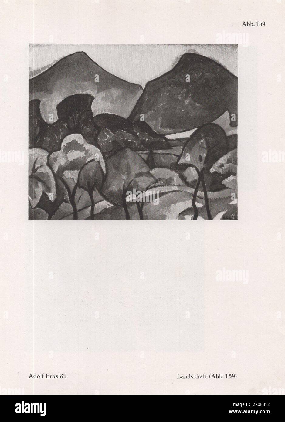 Un catalogo d'arte tedesco principalmente Ferdinand Hodler e Paul Cézanne e alcuni altri artisti come Oscar Kokoschka, Rubens, Rembrandt... ecc. del famoso artista e professore di storia dell'arte presso le università di Heidelberg, Strasburgo e Monaco Fritz Burger. Foto Stock