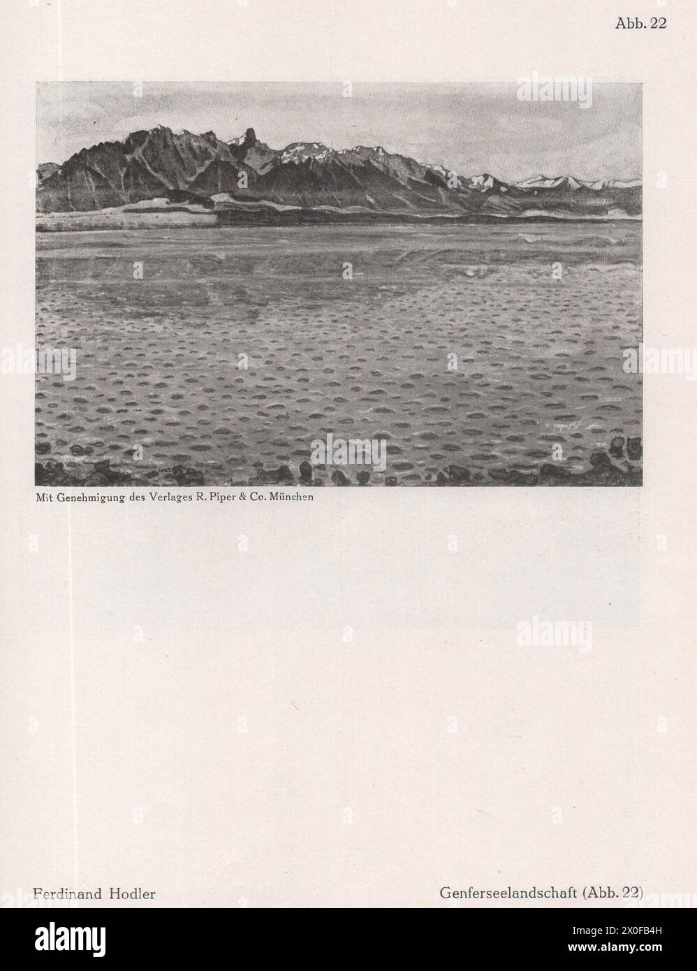 Un catalogo d'arte tedesco principalmente Ferdinand Hodler e Paul Cézanne e alcuni altri artisti come Oscar Kokoschka, Rubens, Rembrandt... ecc. del famoso artista e professore di storia dell'arte presso le università di Heidelberg, Strasburgo e Monaco Fritz Burger. / Iconico dipinto di Ferdinand Hodler Foto Stock