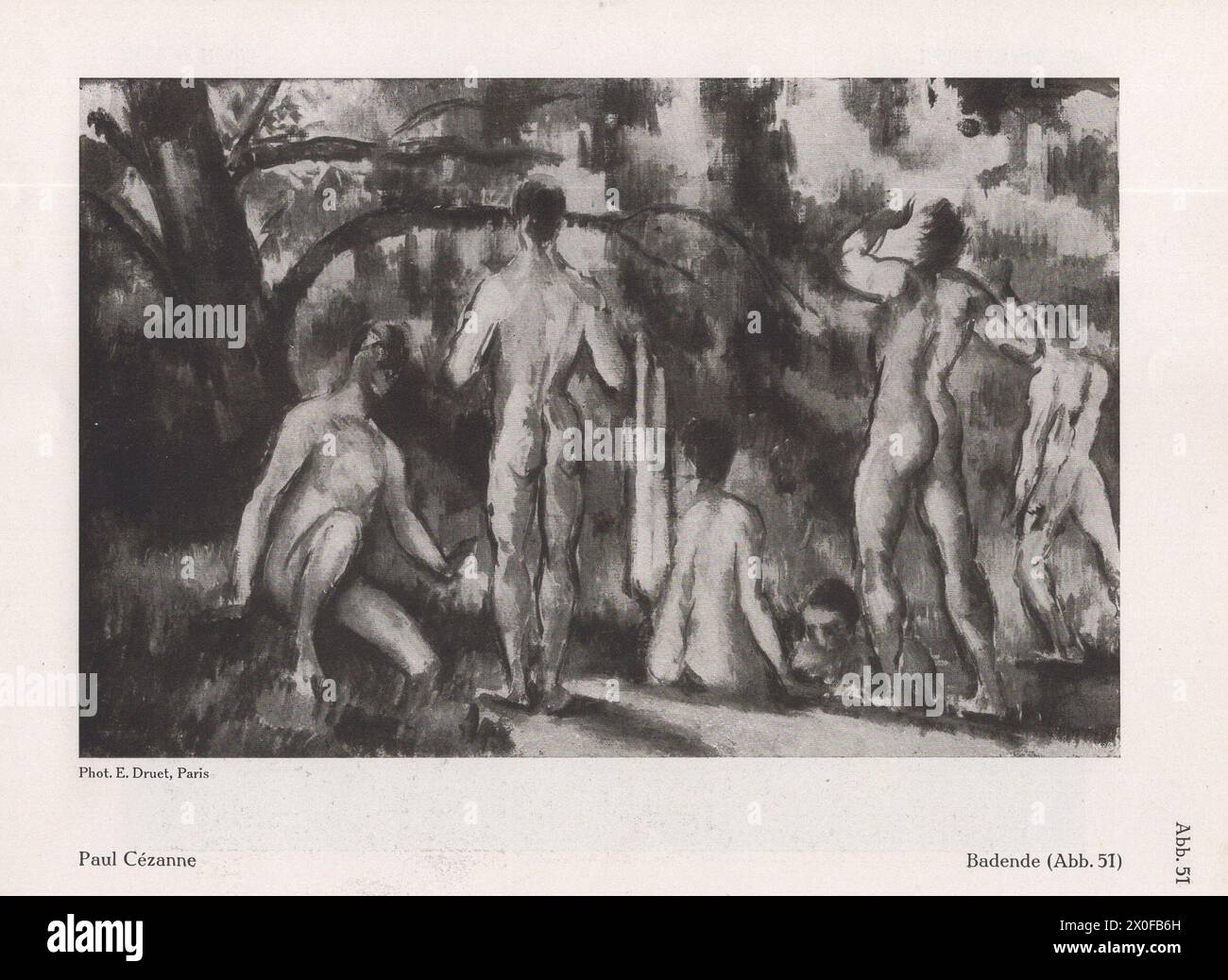 Un catalogo d'arte tedesco principalmente Ferdinand Hodler e Paul Cézanne e alcuni altri artisti come Oscar Kokoschka, Rubens, Rembrandt... ecc. del famoso artista e professore di storia dell'arte presso le università di Heidelberg, Strasburgo e Monaco Fritz Burger. Foto Stock