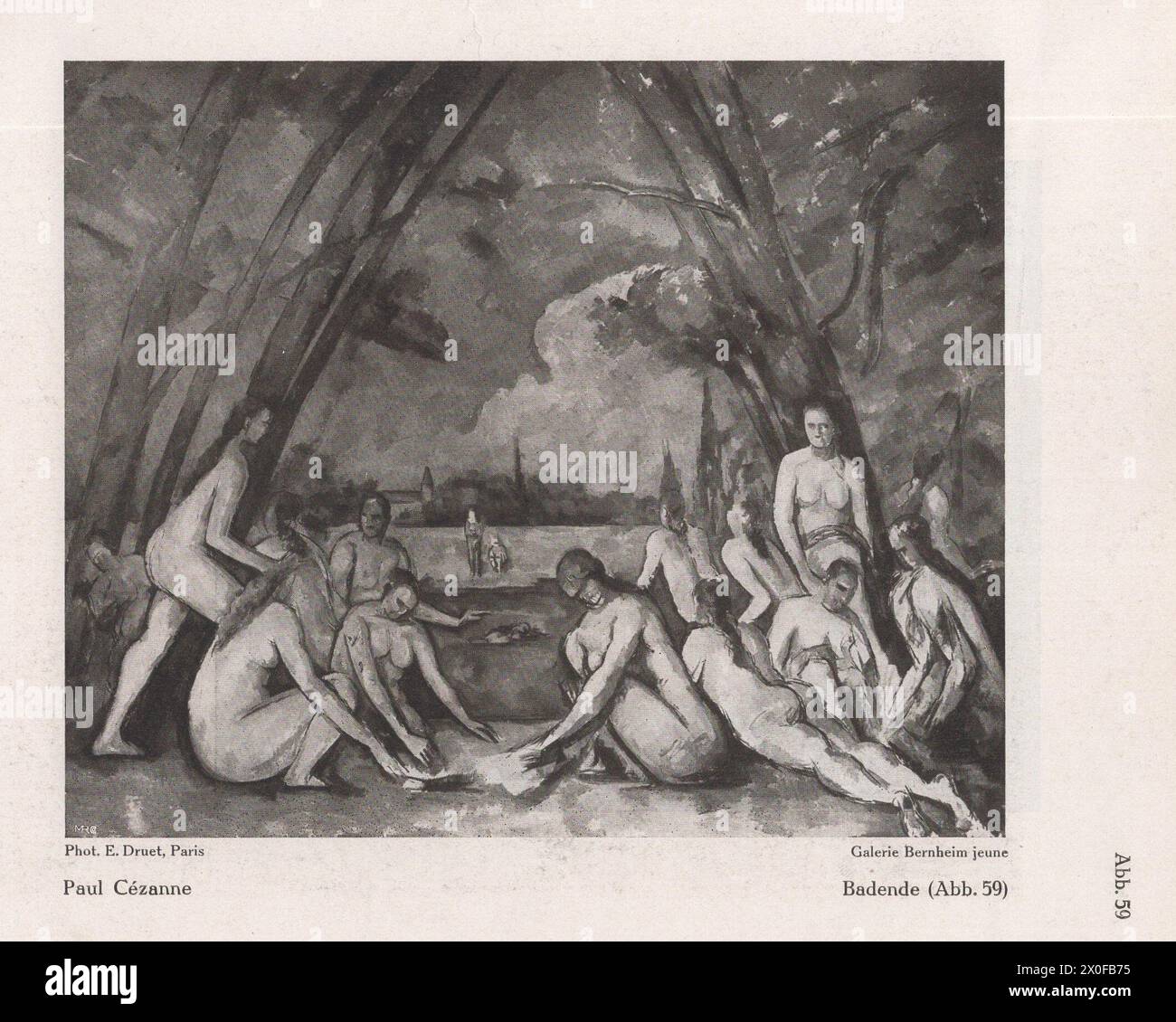 Un catalogo d'arte tedesco principalmente Ferdinand Hodler e Paul Cézanne e alcuni altri artisti come Oscar Kokoschka, Rubens, Rembrandt... ecc. del famoso artista e professore di storia dell'arte presso le università di Heidelberg, Strasburgo e Monaco Fritz Burger. Foto Stock