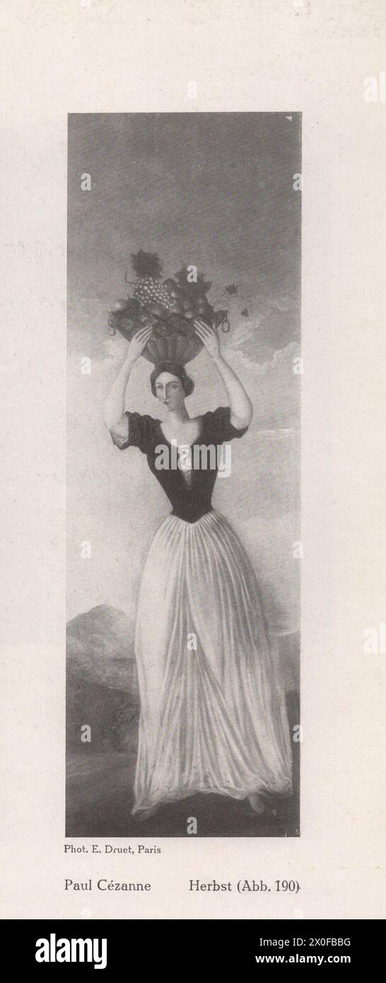 Un catalogo d'arte tedesco principalmente Ferdinand Hodler e Paul Cézanne e alcuni altri artisti come Oscar Kokoschka, Rubens, Rembrandt... ecc. del famoso artista e professore di storia dell'arte presso le università di Heidelberg, Strasburgo e Monaco Fritz Burger. Foto Stock