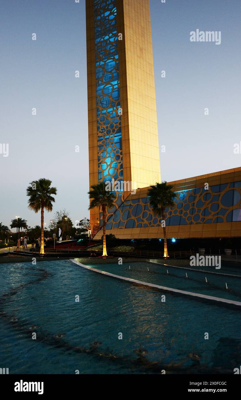 L'iconico edificio Dubai Frame a Dubai, Emirati Arabi Uniti. Foto Stock