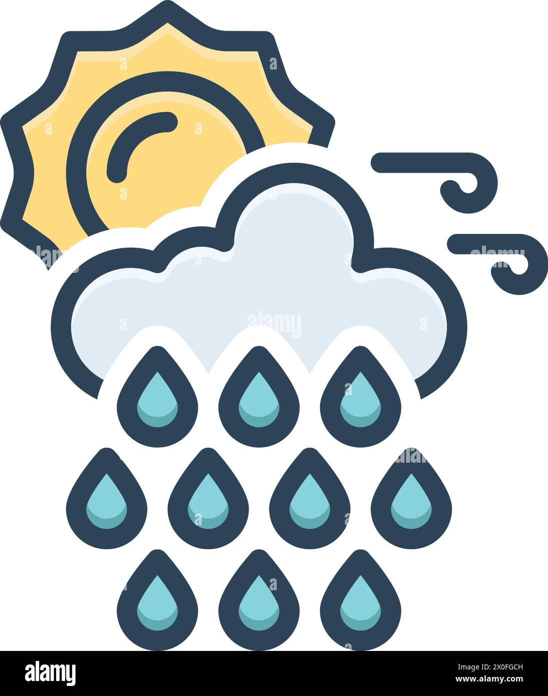 Icona per il meteo, la stagione Illustrazione Vettoriale